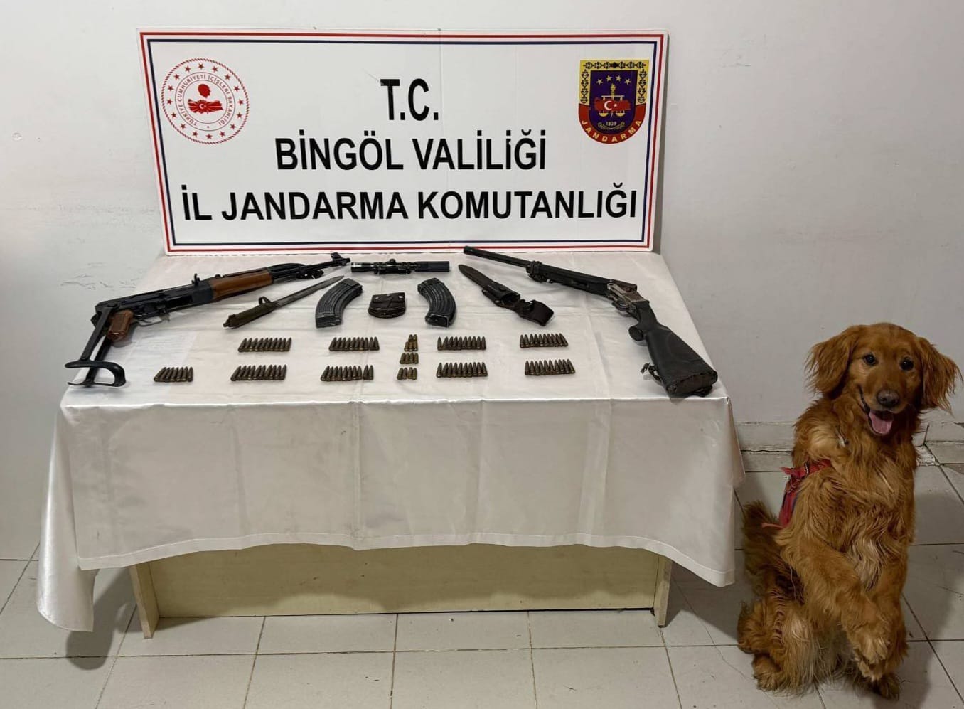 Bingöl’de Kalaşnikof ve mühimmat ele geçirildi