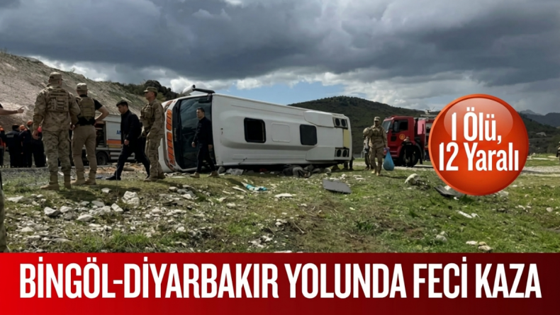 Bingöl-Diyarbakır Yolunda Feci Kaza: 1 Ölü, 12 Yaralı