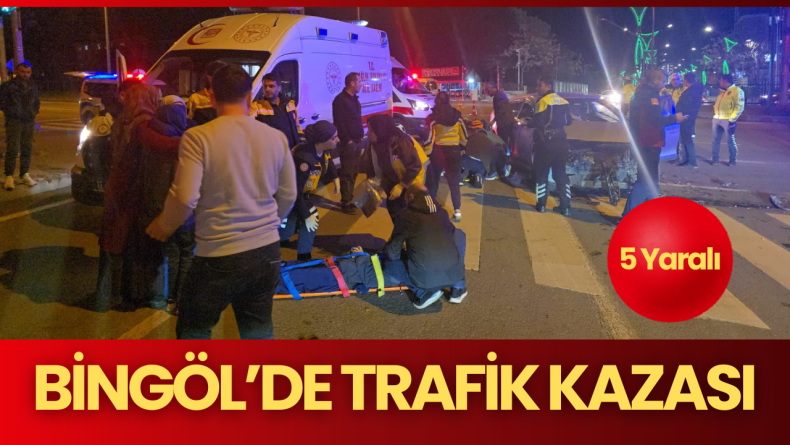 Bingöl’de Trafik Kazası: 5 Yaralı