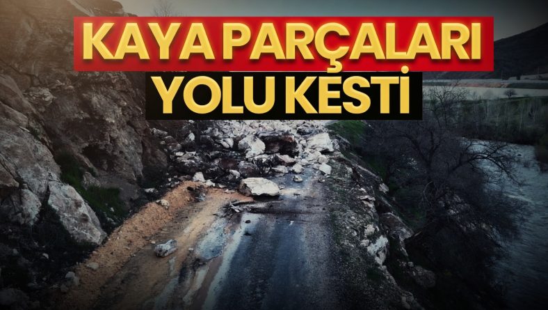 Bingöl’de heyelan nedeniyle yol ulaşıma kapandı