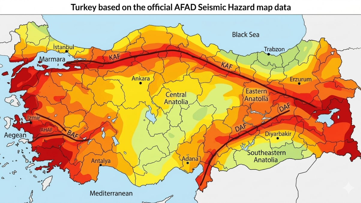 Türkiye Deprem Haritası Güncellendi: Hangi İl Ne Kadar Riskli?