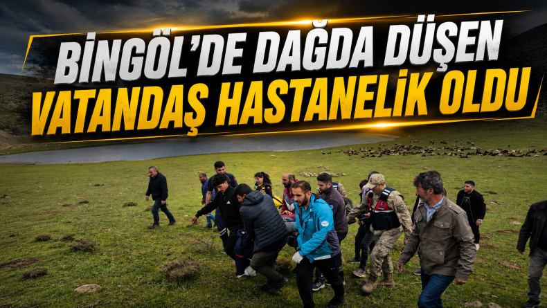 Bingöl’de Dağda Düşen Vatandaş Hastanelik Oldu