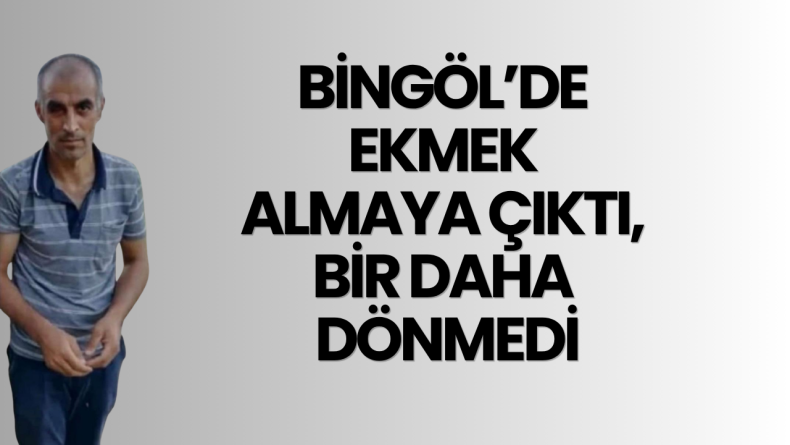 Bingöl’de Ekmek Almaya Çıktı, Bir Daha Dönmedi