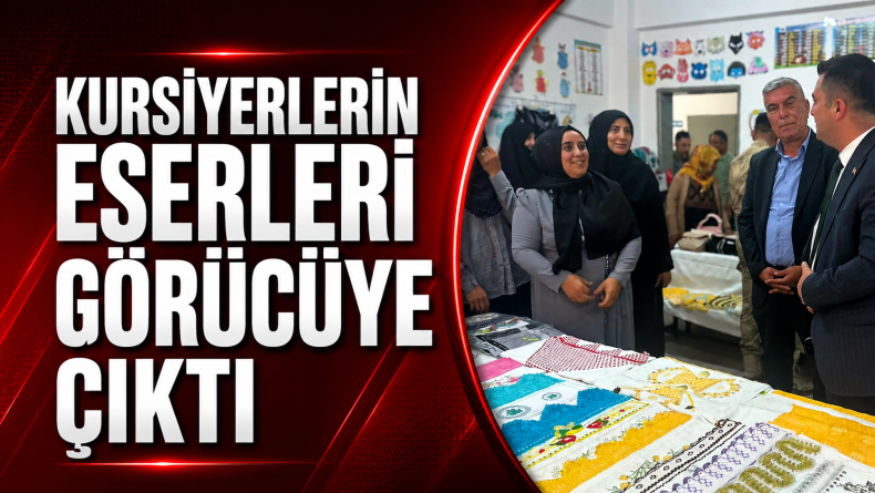 Adaklı’da Halk Eğitimi Kursiyerlerinin Eserleri Sergilendi