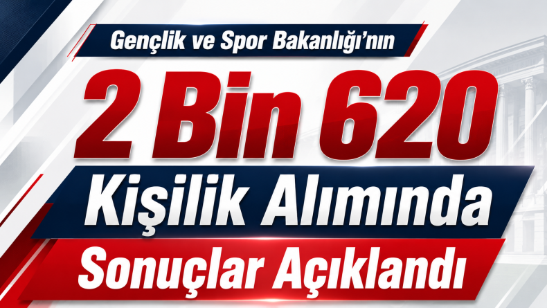 Gençlik ve Spor Bakanlığı 2 Bin 620 Kişilik Alımda Sonuçlar Belli Oldu