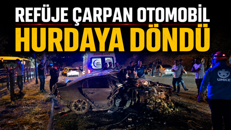 Bingöl’de Refüje Çarpan Otomobil Hurdaya Döndü