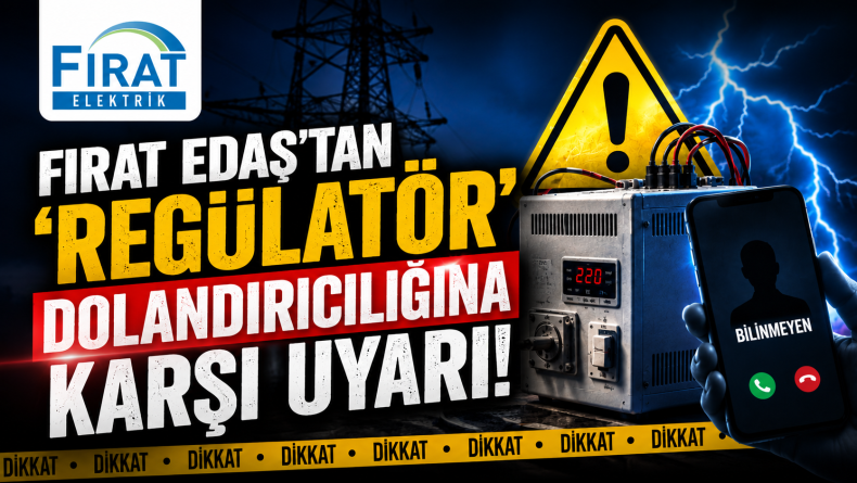 Fırat Edaş’tan ‘Regülatör’ Dolandırıcılığına Karşı Uyarı