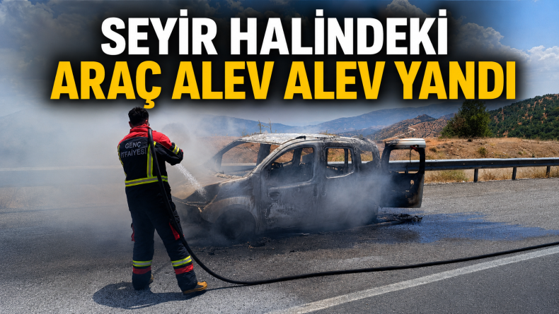 Seyir Halindeki Araç Alev Alev Yandı