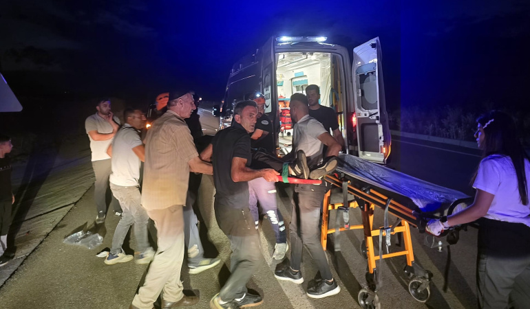 Bingöl-Sancak yolunda otomobil devrildi: 1 yaralı