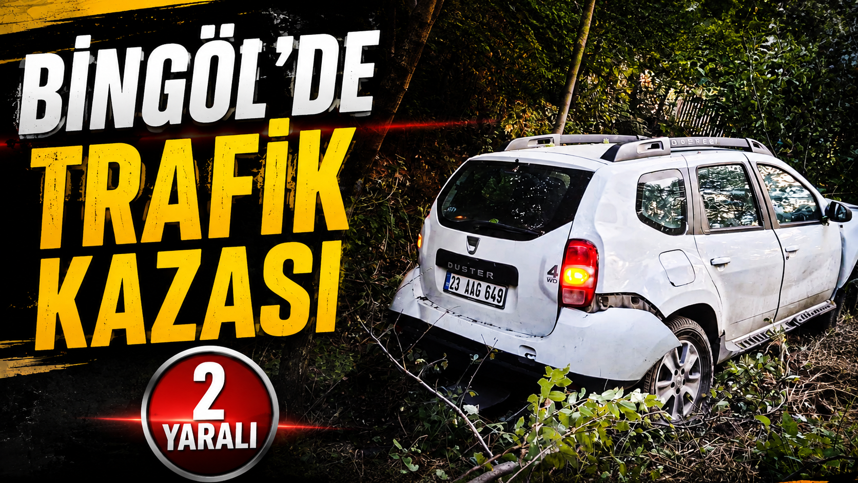 Bingöl’de Otomobil Devrildi: 2 Yaralı