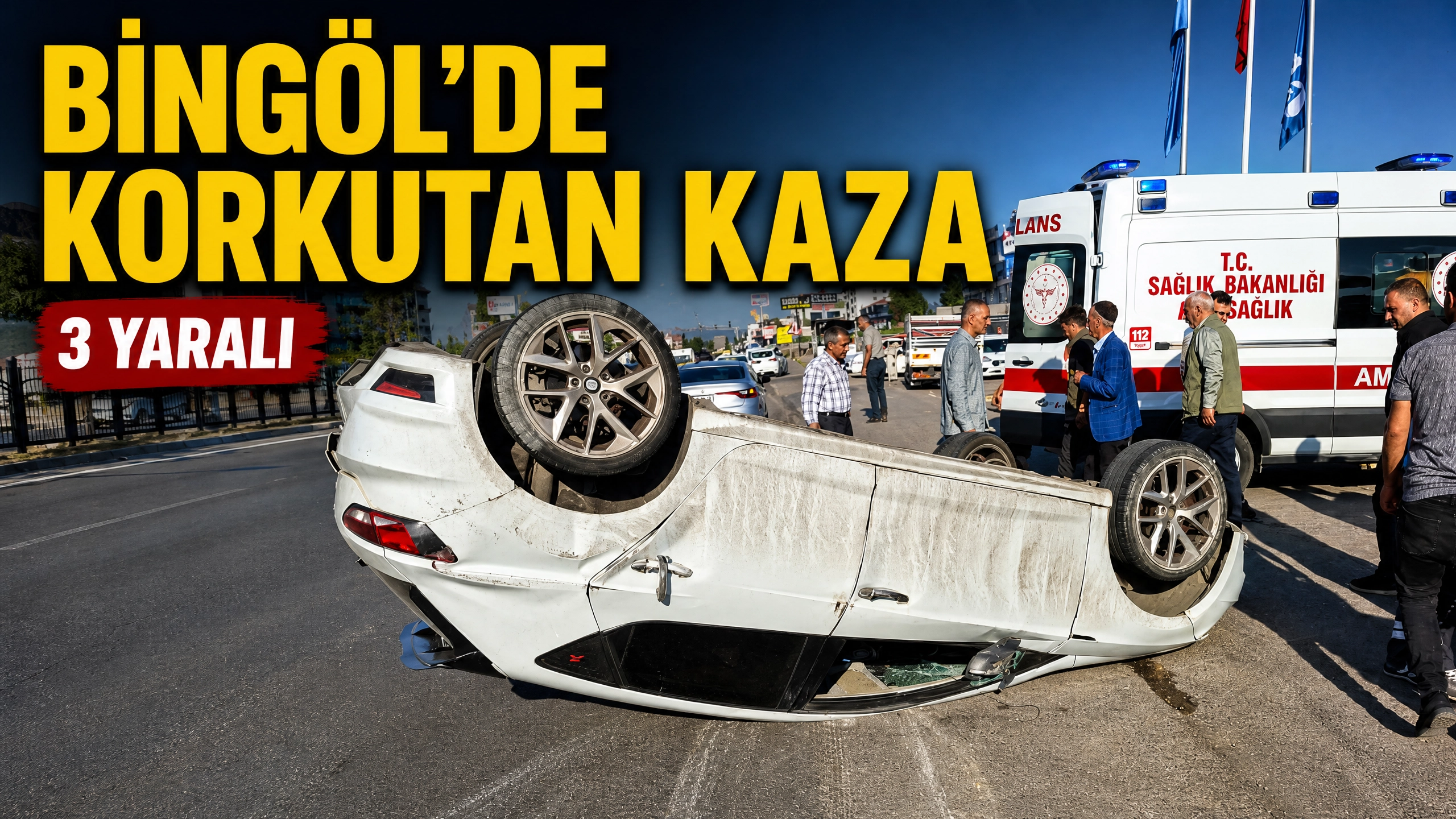 Bingöl’de iki araç çarpıştı 3 yaralı