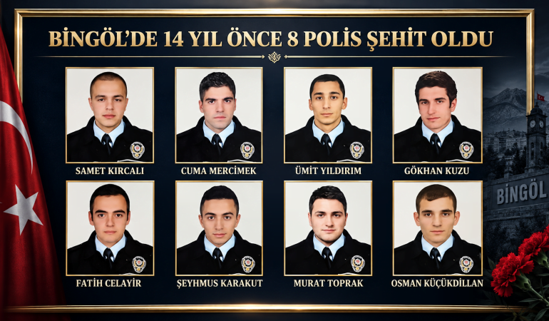 Bingöl’de 14 Yıl Önce 8 Polis Şehit Oldu