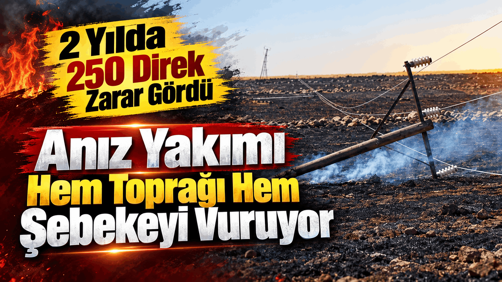 2 Yılda 250 Direk Zarar Gördü