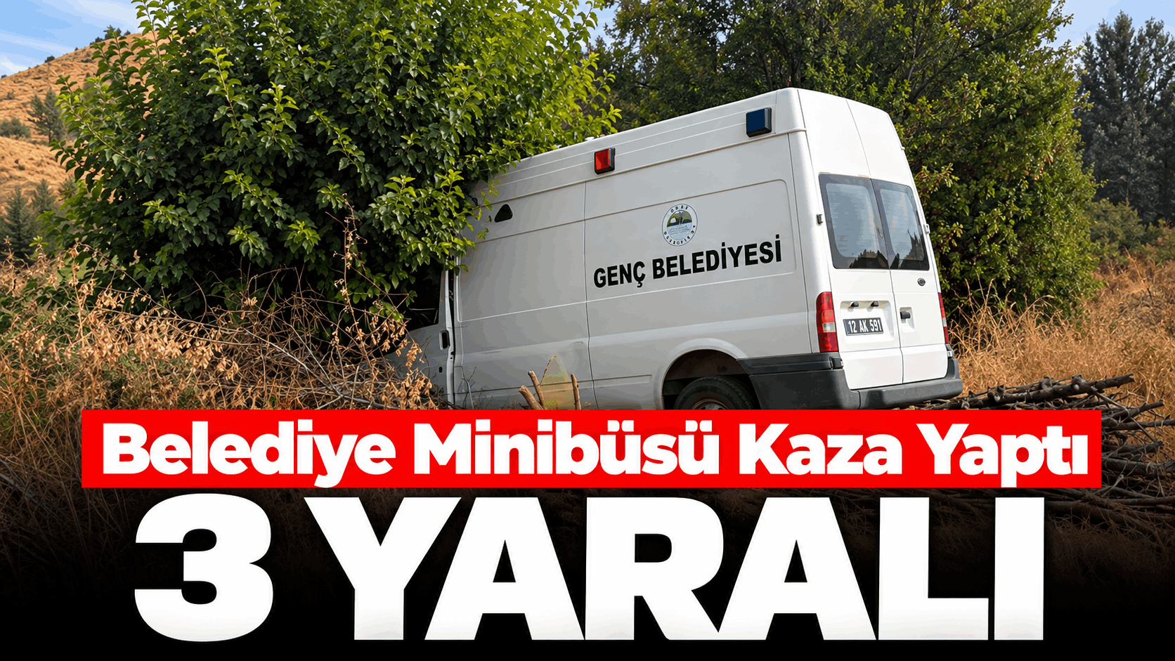 Belediye Minibüsü Kaza Yaptı:3 yaralı