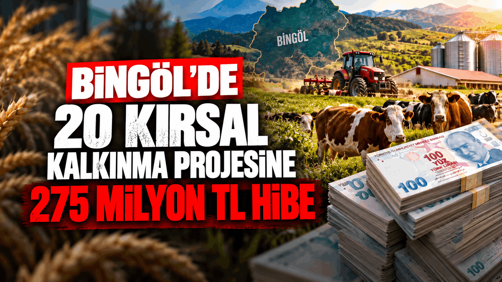 Bingöl’de 20 kırsal kalkınma projesine 275 milyon TL hibe