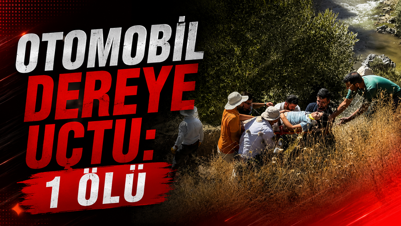 Bingöl’de Otomobil Dere Yatağına Devrildi