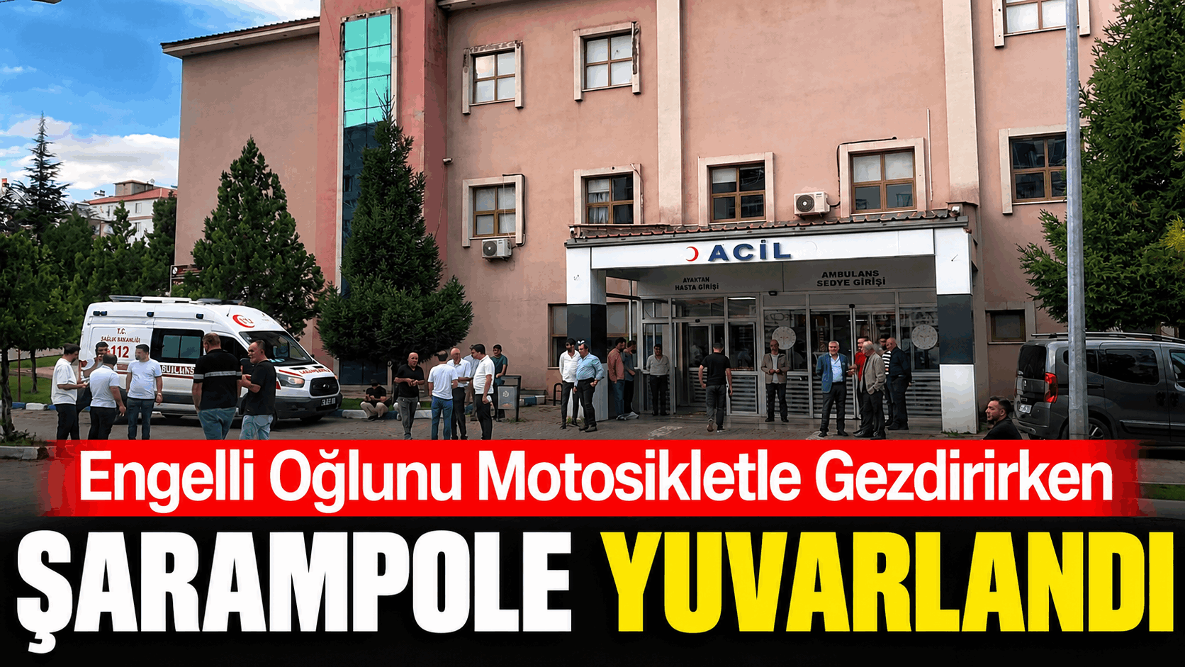 Engelli Oğlunu Motosikletle Gezdirirken Şarampole Yuvarlandı