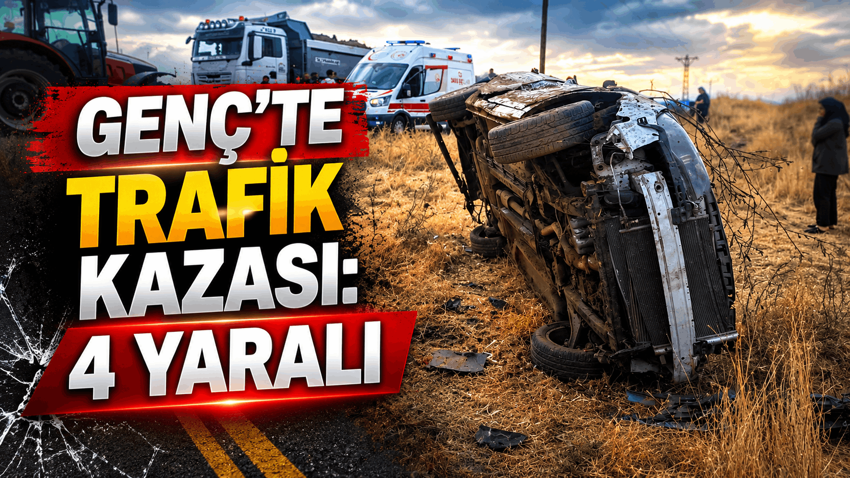 Genç’te trafik kazası: 4 yaralı