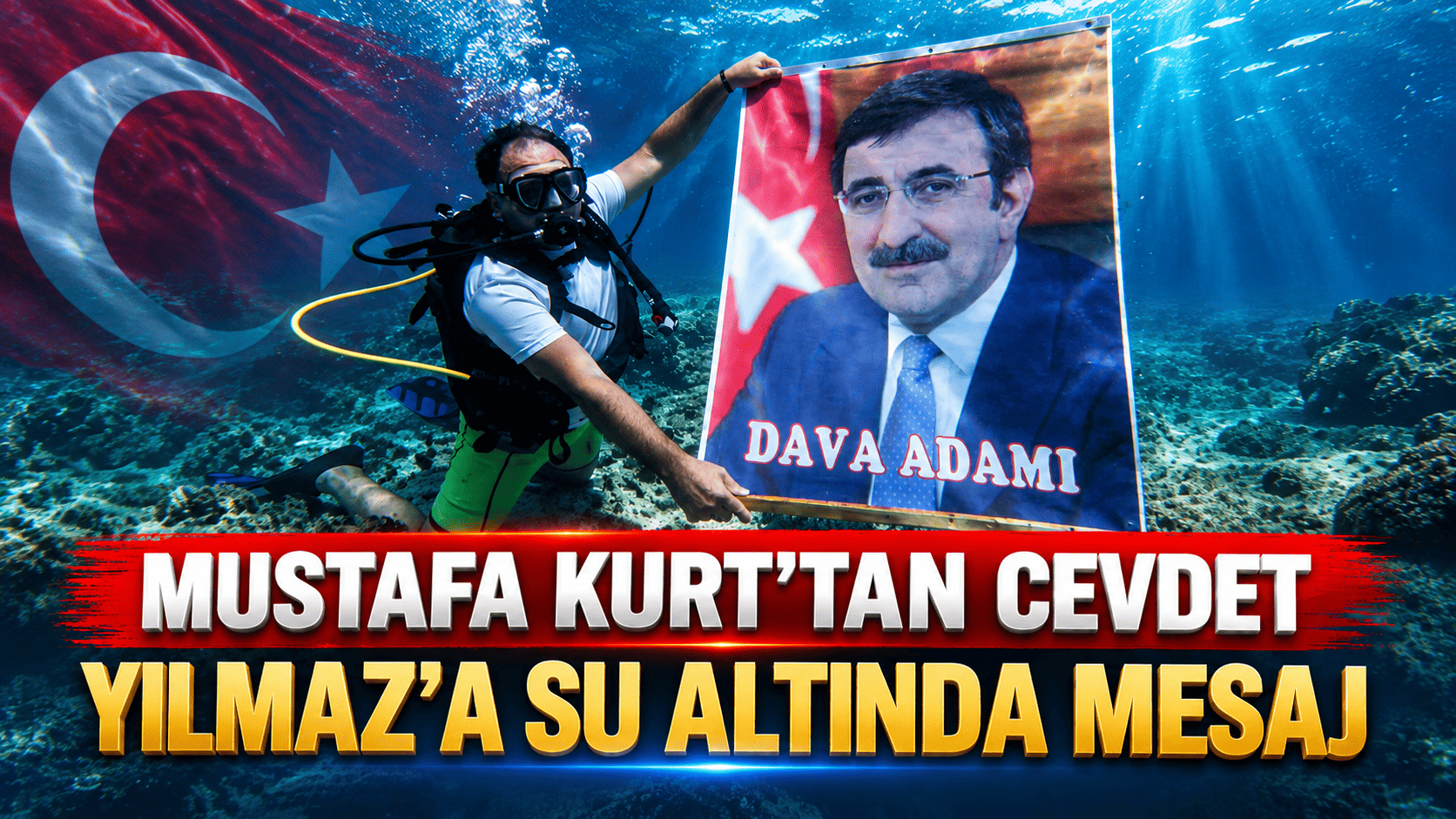 Mustafa Kurt’tan Cevdet Yılmaz’a su altında mesaj