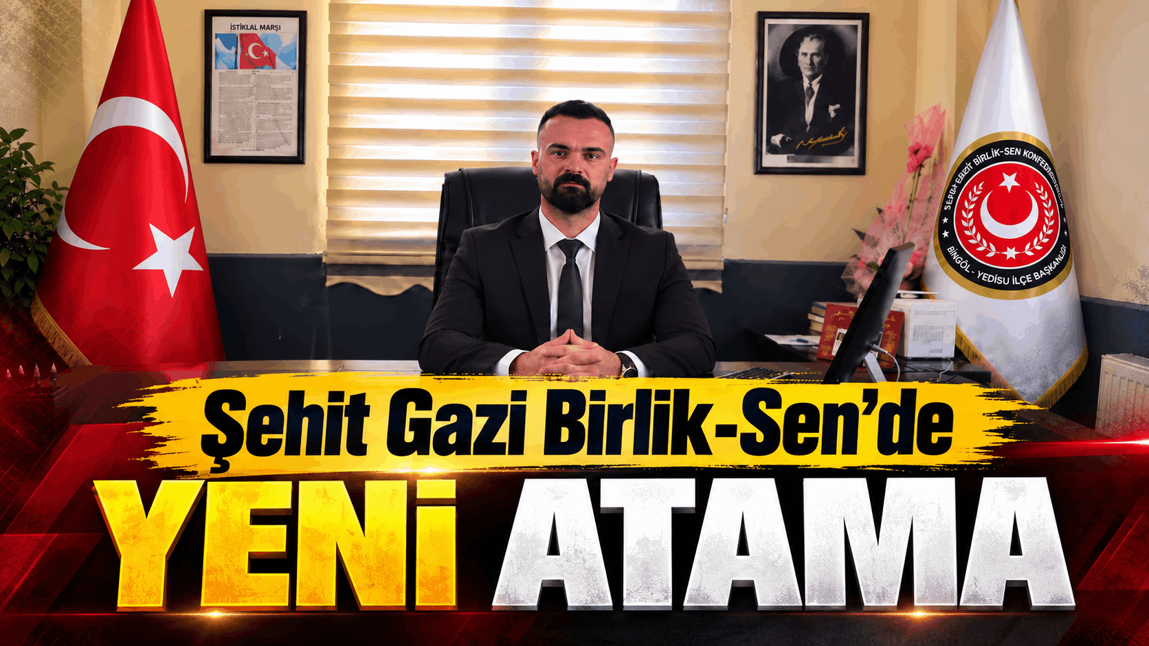 Şehit Gazi Birlik-Sen Yedisu İlçe Başkanlığına Cihan Palu atandı