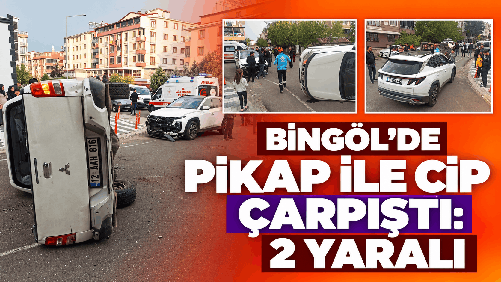 Bingöl’de Pikap İle Cip Çarpıştı: 2 Yaralı