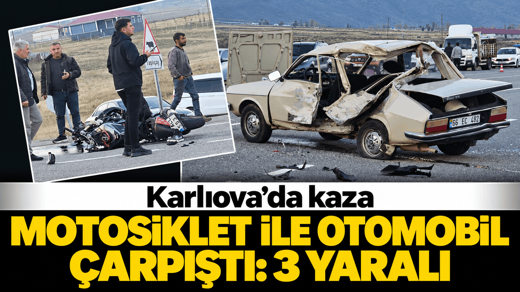 Toklular’da kaza! 3 kişi yaralandı