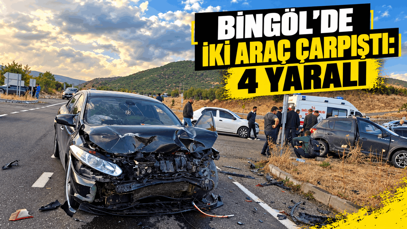 Bingöl’de İki Araç Çarpıştı: 4 Yaralı