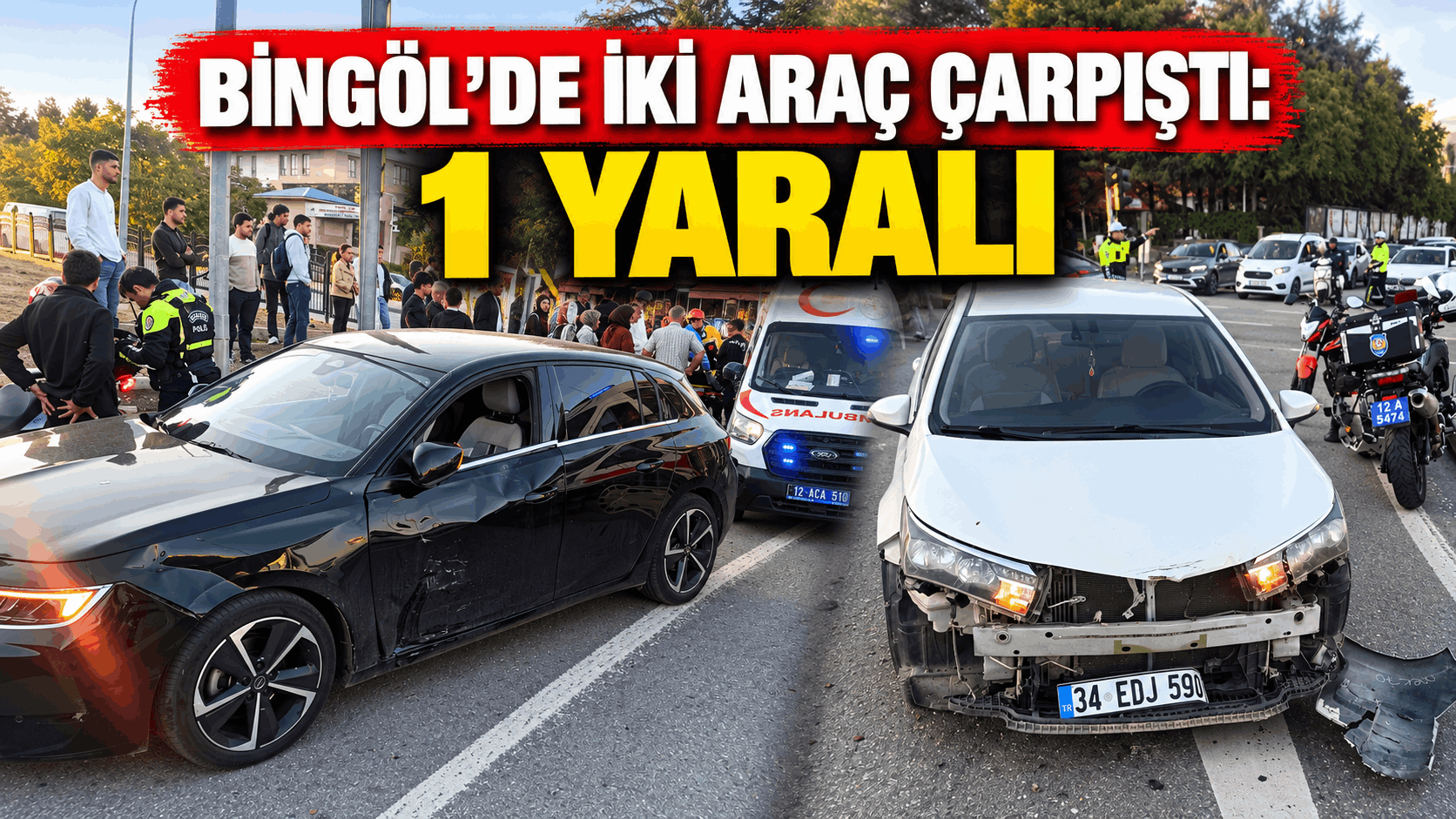 Bingöl’de İki Araç Çarpıştı: 1 Yaralı