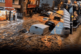 İstanbul’da Dereler taştı, yollar su altında kaldı