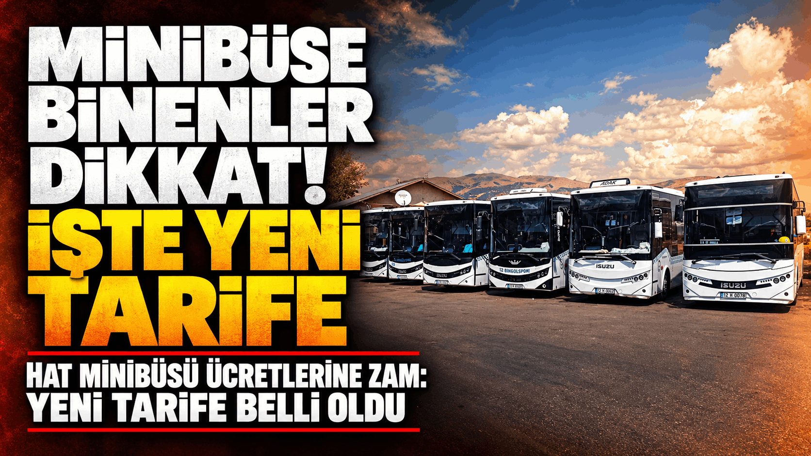 Hat minibüsü ücretlerine zam: Yeni tarife belli oldu