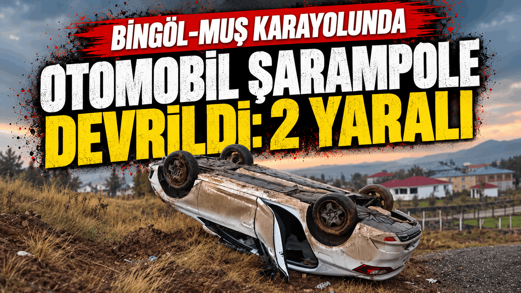 Kontrolden Çıkan Otomobil Şarampole Uçtu